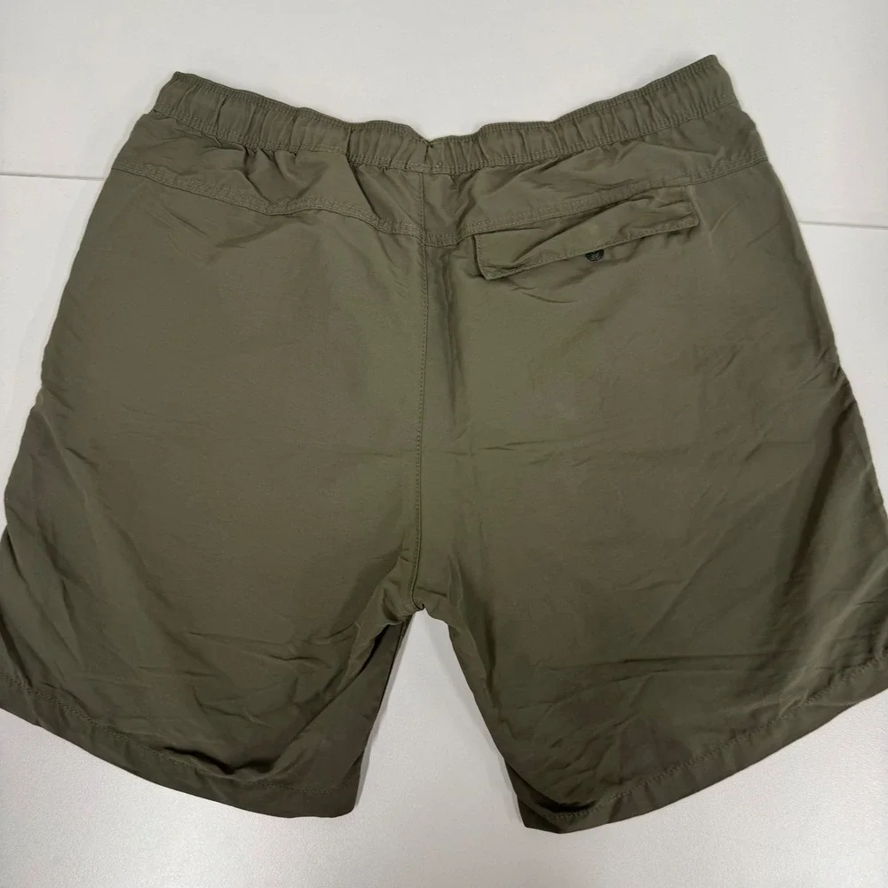 H&M Regular Fit Shorts Mens L Olive Green Excellent Nylon‎ Drawstring 0951707 3